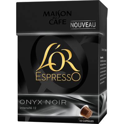 Maison du cafe, Capsule l'or espresso onyx noir, la boite de 10 capsules - 52 gr