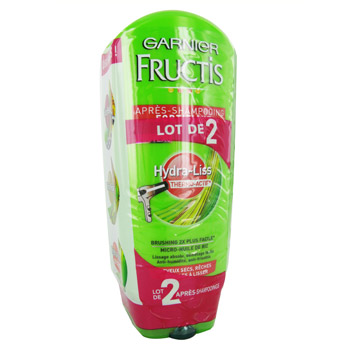 Fructis apres-shampooing Hydra Liss lot de 2x200ml