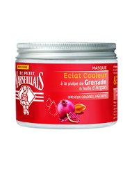 Le Petit Marseillais Eclat Couleur Masque Pulpe de Grenade + Huile d'Argan 300 ml - Lot de 2