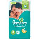 Pampers Couches Baby Dry, taille 3 : 5-9 kg le paquet de 70