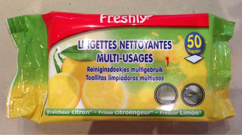 Lingettes nettoyantes multi-usages, fraîcheur citron