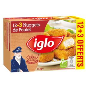 Nuggets de poulet Iglo x12 - 313g
