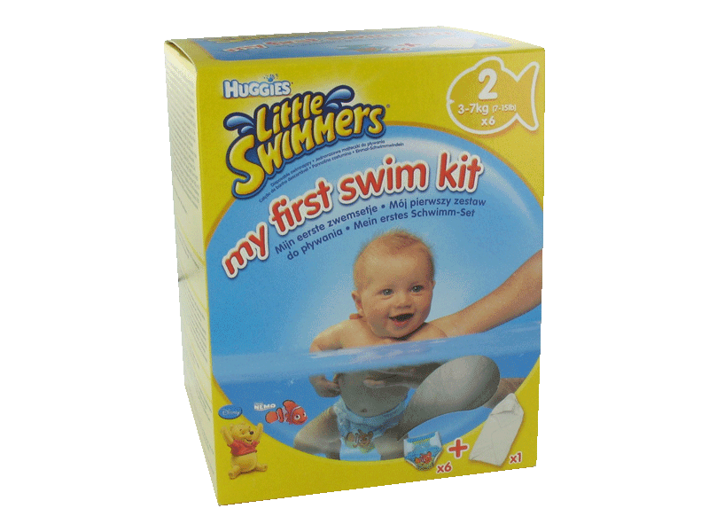 Culottes de bain Little Swimmers HUGGIES, extra small, 3 a 7kg, 6 unites + 1 serviette de bain