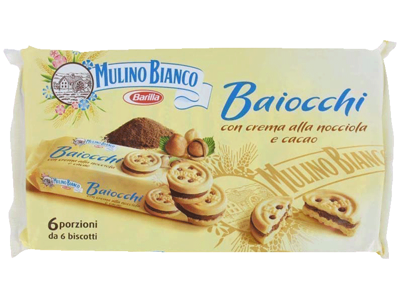 Barilla Biscuits Baiocchi Nocciola Snack 336 g : : Epicerie