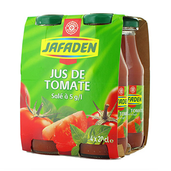 Jus de tomate pur Jafaden 4x20cl