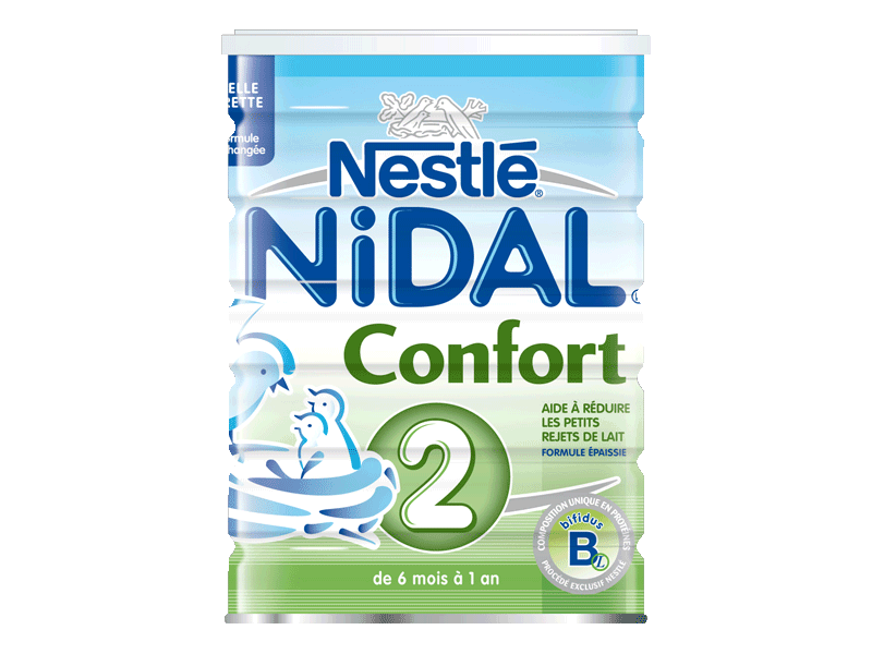 Nestlé Nidal 2 - Lait en poudre 2ème Age pour bébé de 6 à 12 mois - 800g :  : Epicerie