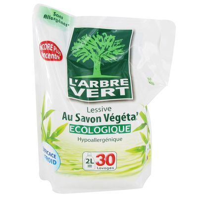 Lessive en poudre au savon végétal L'Arbre Vert - Intermarché