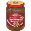 Charles Christ Saucisses lentilles cuisinées aux petits oignons & carottes la boite de 820 g