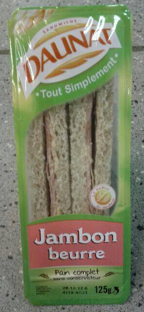 Sandwich Daunat Jambon beurre 125g