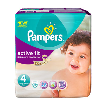Couches Pampers Active Fit T4 Maxi x39