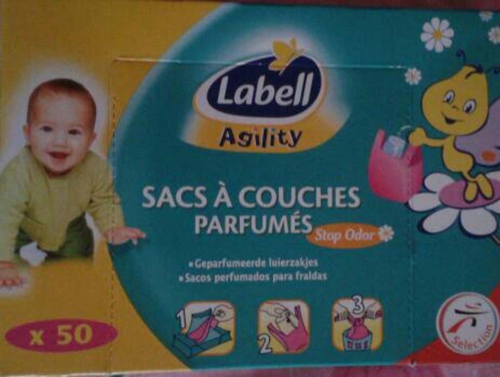 sacs à couches parfumés x 50 - MOTS D'ENFANTS