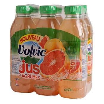 Eau aromatisee Volvic Jus d'agrumes 6x50cl