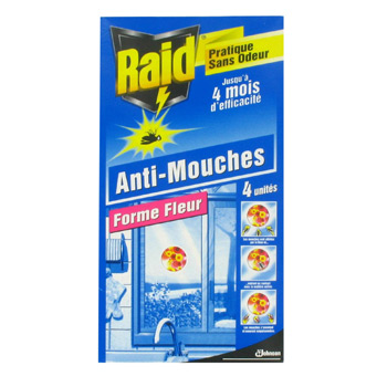 Raid stickers anti-mouches fleur (4 stickers)