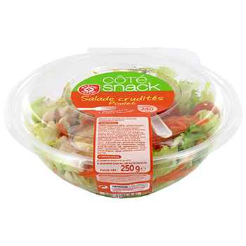 Salade Cote Snack Poulet crudites 250g