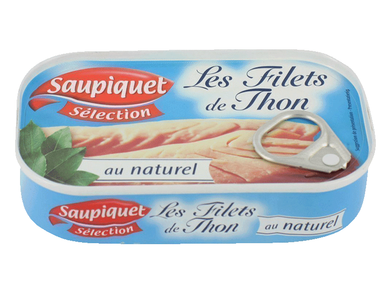Filets de thon au naturel SAUPIQUET, 81g