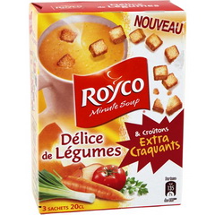 Soupe déshydratée 10 légumes ROYCO : les 4 sachets de 20 cl à Prix