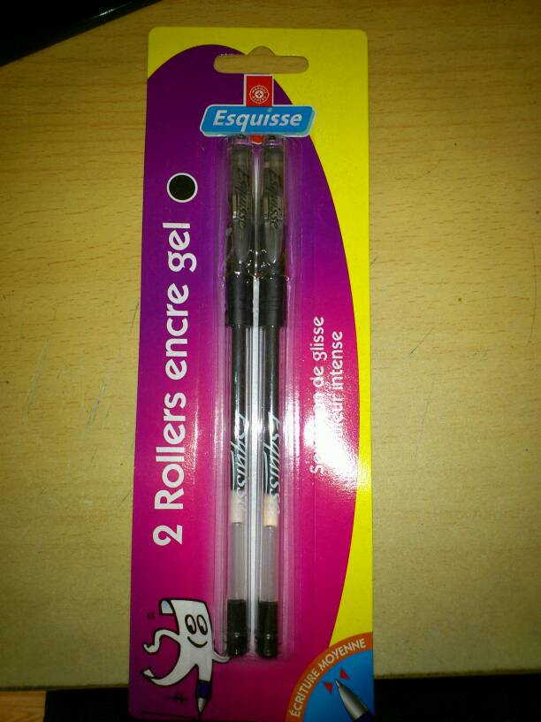 AUCHAN Lot de 4 stylos feutres d'écriture pointe fine 0.5mm