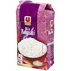 Riz long grain basmati U, sachet aluminise de 1kg