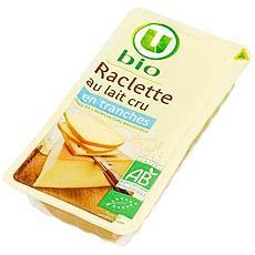 Raclette au lait cru U BIO, 28,7%MG, 250g