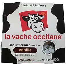 Yaourt aromatisé à la vanille 4x125g, Lait de vache