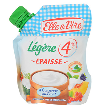 Specialite laitiere extra legere epaisse ELLE&VIRE, 3%MG, 33cl
