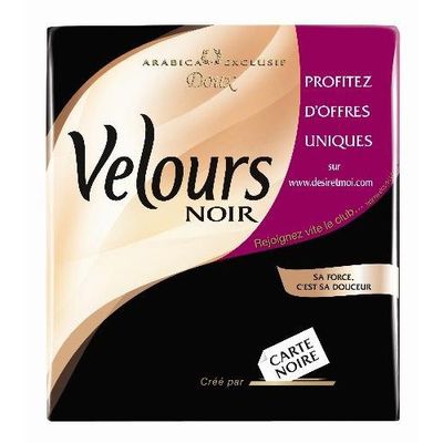 Velours Noir arabica moulu 2x250g 