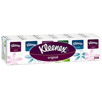 KLEENEX - Mouchoirs étuis Original (24 paquets de 12 étuis) - doux et  résistant pour un usage quotidien