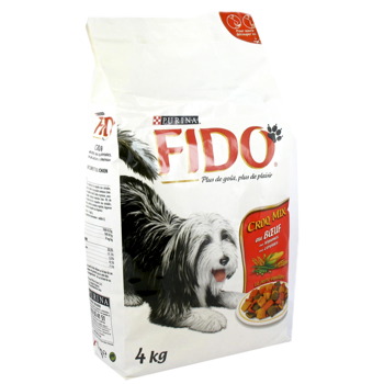 Croquettes Croq Mix boeuf adult Fido pour chien sac 4kg