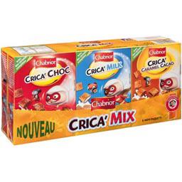 Crica'Mix, assortiment de 6 etuis de cereales, les 6 mini etuis de 40g