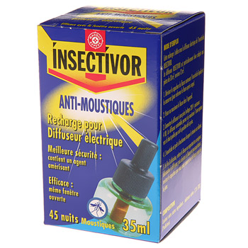 Recharge insecticide Insectivor Pour diffuseur anti-moustique