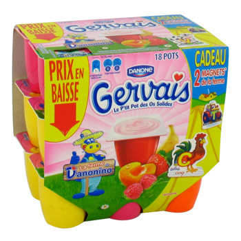 Gervais - Fromage frais sucre, aux fruits panaches, les 18 pots de 50g