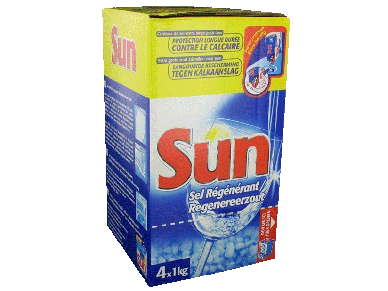 Sel régénérant pour lave-vaisselle SUN 4x1KG