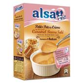 Petits pots crème dessert au lait saveur caramel beurre salé ALSA, 120g