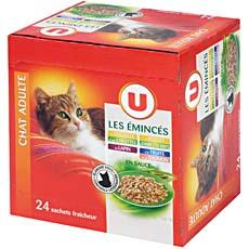 Aliment pour chat Eminces en sauce viandes et poissons aux legumes, 12x200g