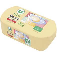 Beurre doux de baratte U BIO, 250g