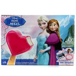 Disney Glaces Disney La Reine des Neiges vanille enrobage fraise les 6 glaces de 60 ml