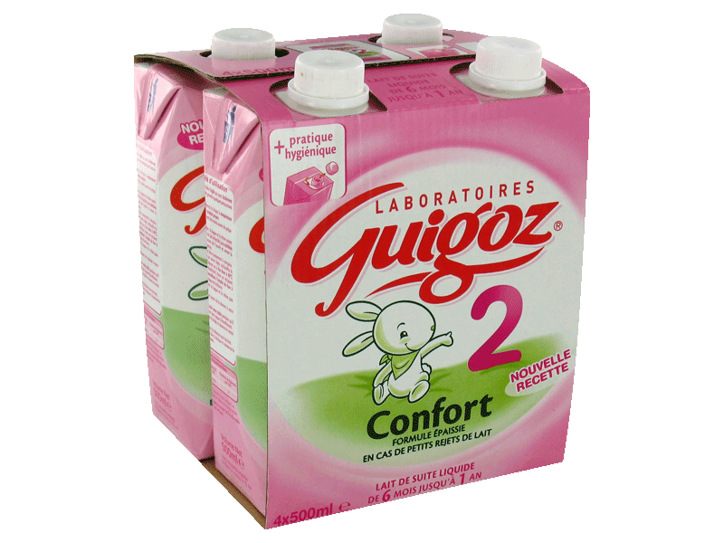 Lait infantile 2eme age confort guigoz, 4x500ml - Tous les produits laits  2e âge - Prixing