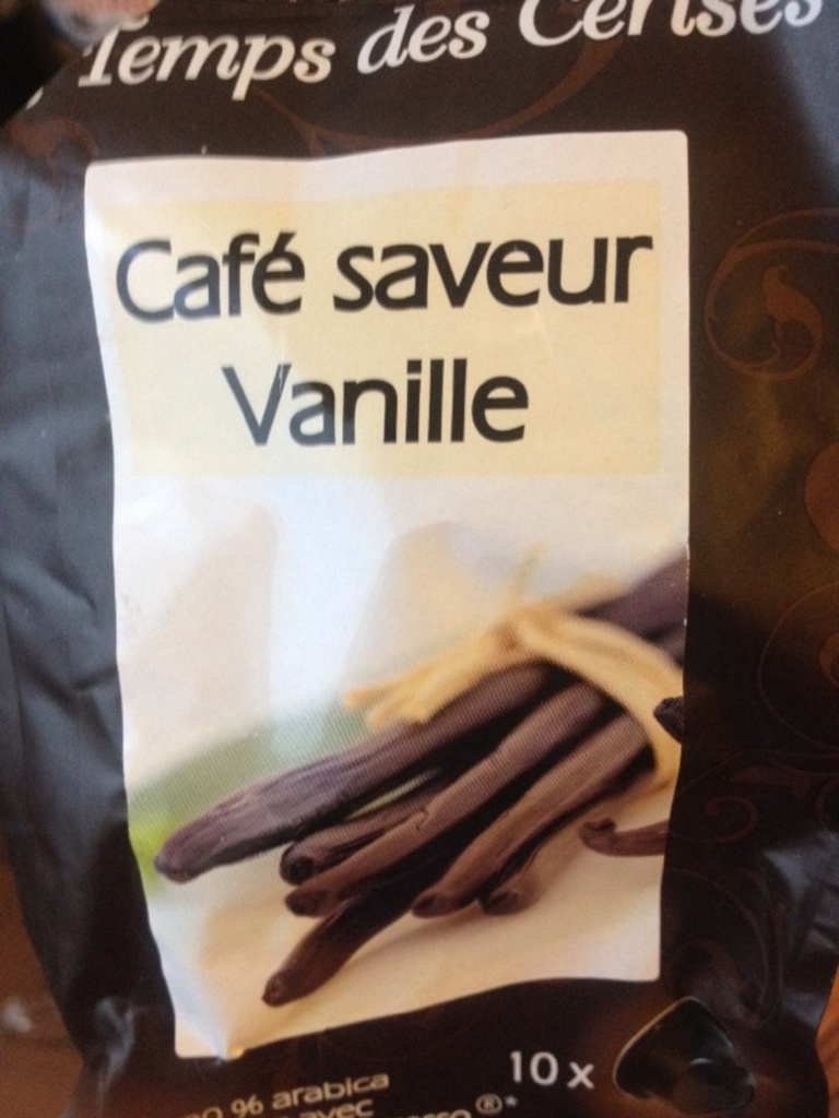 Café saveur vanille LE TEMPS DES CERISES, sachet de 10 capsules de 50g