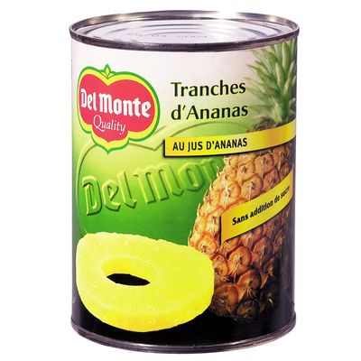 Del Monte ananas tranches au jus d'ananas 560g