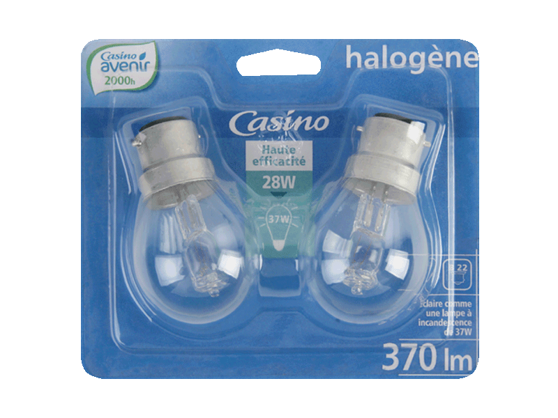 Ampoules halogenes 28W B22 - Forme standard