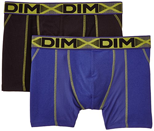2 Boxers 3D Flex Air DIM, bleu et noir, taille 2