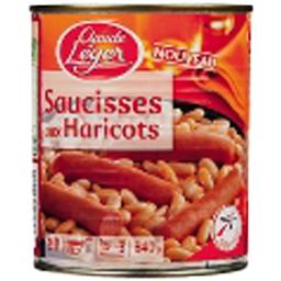 Claude Leger, Saucisses aux haricots, la boite de 840g