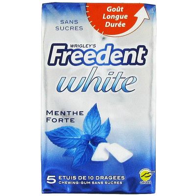 FREEDENT White Bubble Menthe 5x10 dragées Multipack