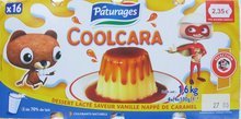 Coolcara, dessert lacte saveur vanille nappe de caramel, 16 x 100g, 1,6Kg