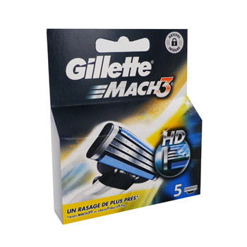 Gillette, Mach 3 - Lames de rasoir, la boite de 5 lames