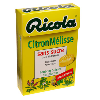 Bonbons Ricola citron melisse Sans sucre 50g