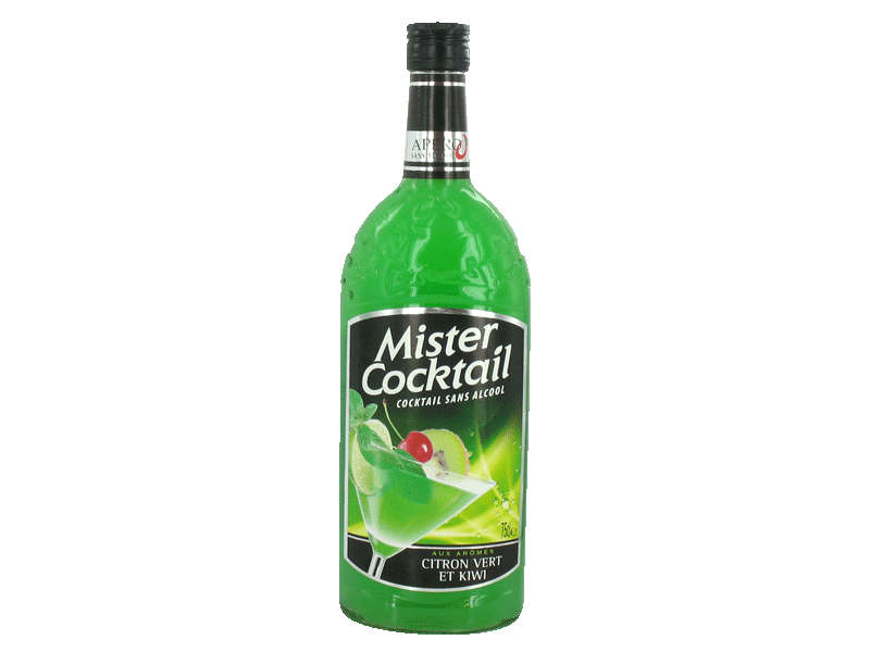 Cocktail sans alcool aux aromes citron vert et kiwi