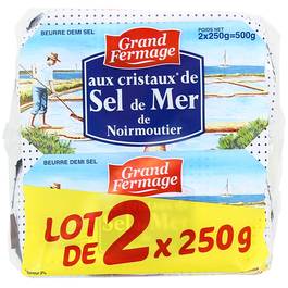 Grand Fermage beurre moule au sel de noirmoutier 2x250g