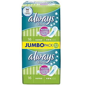 Serviettes hygieniques Always Ultra normal jumbo pack x32