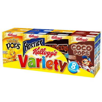 Cereales : 8 mini-paquets de cereales Kellogg?s